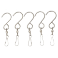 Multi-Purpose Swivel Hooks for Hanging Crystal Twisters and Silver Hook Self-Adhesive Pack of 2. 
