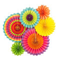 6 in 1 Paper Fan Flowerpaper Hanging For Background Decorations. 