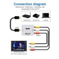 Hi Speed 1080P HDMI To AV CVSB L/R RCA Converter HDMI2AV Adapter Support NTSC PAL Output Standard HDMI Interface HD Video Box - Cable Protector.