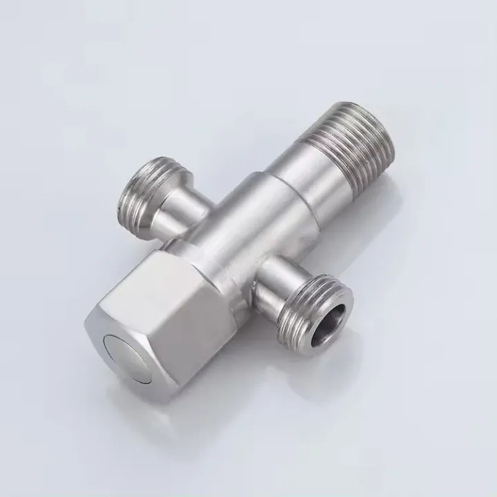 SUS304%20Stainless%20Steel%20Bathroom%20Quarter%20Turn%20Angle%20Valve%20Shower%20System%20Replacement%20Part%203-Way%20T-Adapter%20G%201/2%20Brushed%20Finish%20-%20Image%204