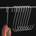 10Pcs Stainless Steel S Hooks with Sharp Tip Butcher Meat Hook Tool for Hot and Cold Smoking Sausage Grill Duck Hanging Hooks. 