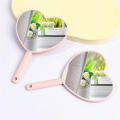 Heart-shaped Handheld Mirror Trendy Handheld Portable Makeup Mirror Plastic Heart Mirror for Beauty Routine Makeup Application Personal Grooming Female Users Gift Item. 