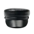 【happy one】Pu Leather Military Women Hat Gorras Caps Female Casquette Berets British Style. 
