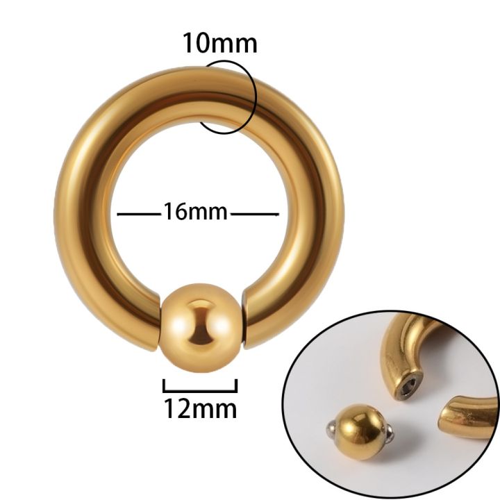 316%20Stainless%20Steel%20Body%20Piercing%20Earrings%20Black%20Gold%20Color%20Spring%20Action%20Captive%20Bead%20Ring%20CBR%202G%204G%206G%208G%200G%2000G%20Body%20Jewelry%20-%20Image%207