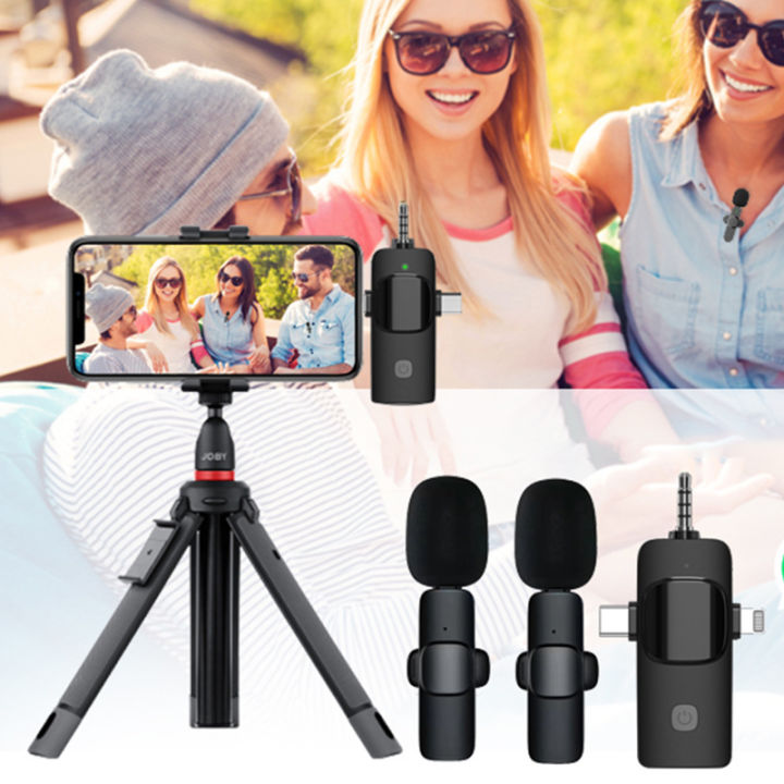 Cross-border%20new%20wireless%203-in-1%20lavalier%20microphone%20live%20broadcast%20short%20video%20noise%20reduction%20one%20to%20two%20smart%20microphone%20microphone%20-%20Image%202