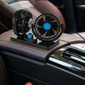 12V DC Electric Car Fan Rotatable 2 Speed Dual Head with 9FT Cord Quiet Strong Dashboard Cooling Vehicle Fan for SUV Trucks. 