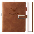 Extra-thick Wax-feeling Leather A5 Log Notebook Daily Office Work Notebook Notebook Diary School Supplies. 