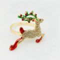 8Pcs Christmas Napkin Rings -Napkin Holder Rings for Holiday Christmas Table Decoration Elk Napkin Buckle.