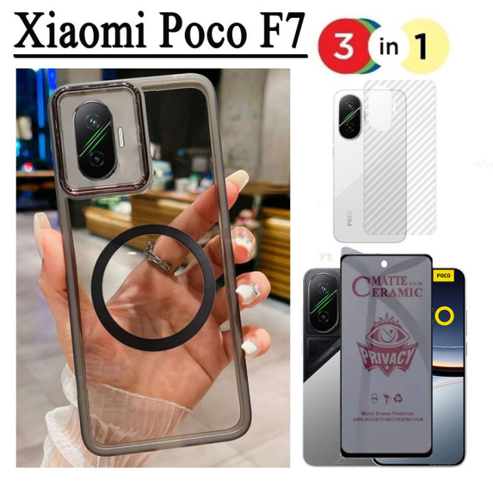 Poco%20F7%204in1%20Case%20Magnetic%20Sticker%20Shockproof%20Phone%20Case%20for%20Xiaomi%20Poco%20F7%20Ultra%20F7%20Pro%20X7%20Pro%20M7%20Pro%20Tempered%20Glass%20Screen%20Protector+back%20film%20-%20Image%204