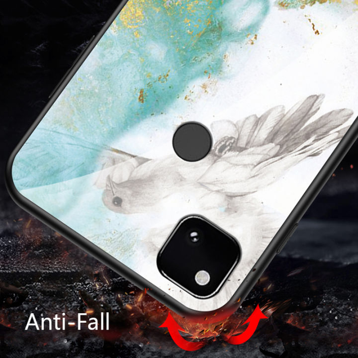 Biruiqu%20For%20Google%20Pixel%204A%20Shockproof%20Fashion%20Marble%20Tempered%20Glass%20Back%20Case%20Cover%20-%20Image%207