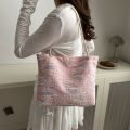 Stripe Large Capacity Tote Bag Students Classroom Canvas Bags Bags Women 2024 Summer Shoulder Armpit Bag Mzea.