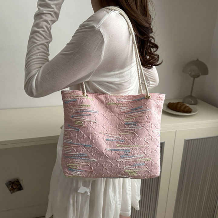 Stripe%20Large%20Capacity%20Tote%20Bag%20Students%20Classroom%20Canvas%20Bags%20Bags%20Women%202024%20Summer%20Shoulder%20Armpit%20Bag%20Mzea%20-%20Image%206