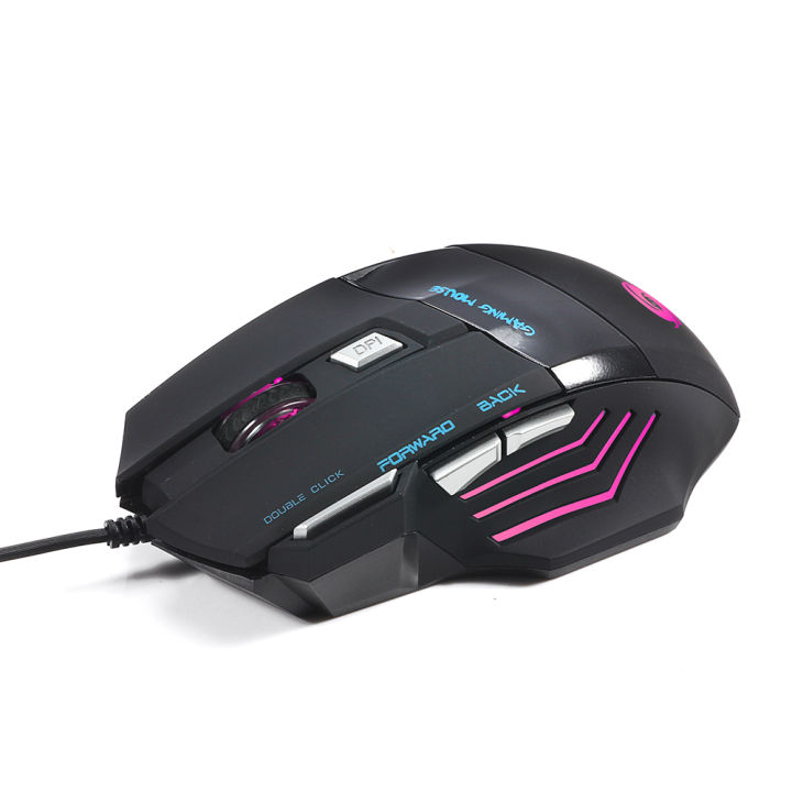 HXSJ%203200%20DPI%207%20Button%207D%20LED%20Optical%20USB%20Wired%20Gaming%20Mouse%20Mice%20for%20Laptop%20PC%20Professional%20Gamer%20Adjustable%20Black%20-%20Image%205