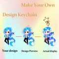 Custom Anime Acrylic Keychain Personalized Logo Cartoon Pendant Photo Clear Flash Charms Hologram Designer Key Chain. 