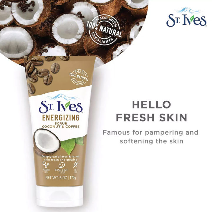 St.Ives Energizing Coconut & Coffee Face Scrub,170g
