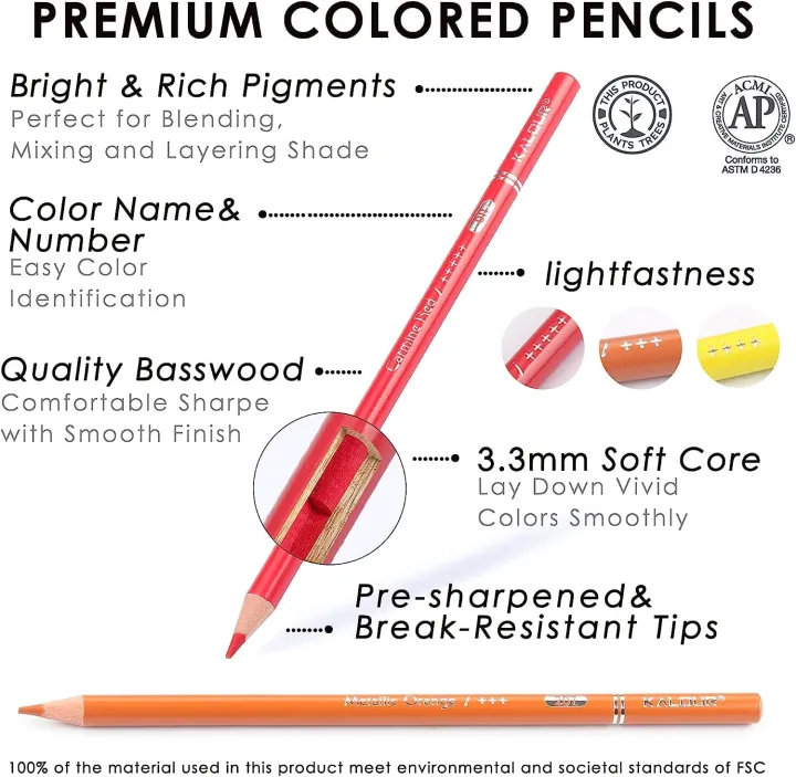 KALOUR%20Professional%20Colored%20Pencils,Set%20of%20300%20Colors,Artists%20Soft%20Core%20with%20Vibrant%20Color,Ideal%20for%20Drawing%20Sketching%20Shading,Coloring%20Pencils%20for%20Adults%20Artists%20Beginners%20-%20Image%205