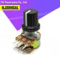 5Sets 5PCS+5PCS WH148 B1K ~ B1M ohm 1K 2K 5K 10K 20K 6Pin 15mm 10K 3 Terminal Linear Taper Rotary potentiometer for Arduino. 