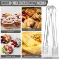 16 Pcs Plastic Buffet Serving Tongs Mini Serving Utensil Tongs Appetizers Tongs Clear Kitchen Tongs 6.3 Inch Small Ice.