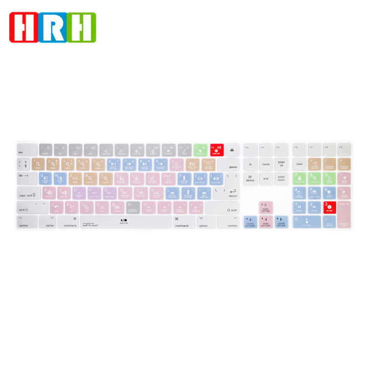 HRH Avid Pro Tools Shortcuts Keyboard Skin Cover US EU for Apple Magic Keyboard with Numeric Keypad A1843 MQ052LL/A