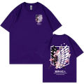 Anime Attack on Titan T-Shirt Ackerman Mikasa Eren Jaeger Cherry Blossom Graphics Logo T Shirt Clothes Men's Cotton T Shirts Dislikelike.