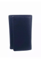 Black Trifold Wallet Featuring Key Holder made with Genuine Leather.
