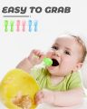 Baby Spoon and Fork Set Mini Short Handle Training Fork Spoon for Children Led Weaning Anti-Choke Toddler Silverware Cutlery. 