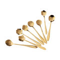 Teaspoon Set of 8 Teaspoons Coffee Tea Spoon Sugar Spoon Stainless Golden.