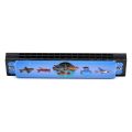 Wind Instrument Metal Painted Harmonica Educational 16 Holes 16 Holes Harmonica Cartoon Pattern Cute Mouth Organ Playing.
