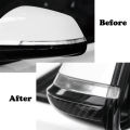 2Pcs Universal Carbon Fiber Car Rearview Mirror Trim Side Mirror Protector Guard. 