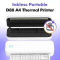 A4 Portable Thermal Transfer Printer Compatible with Windows/ Mac System Ink-less Printing Tattoo Pattern PDF File Webpage Contract Documents Picture Comes with 1pc Paper Roll. 