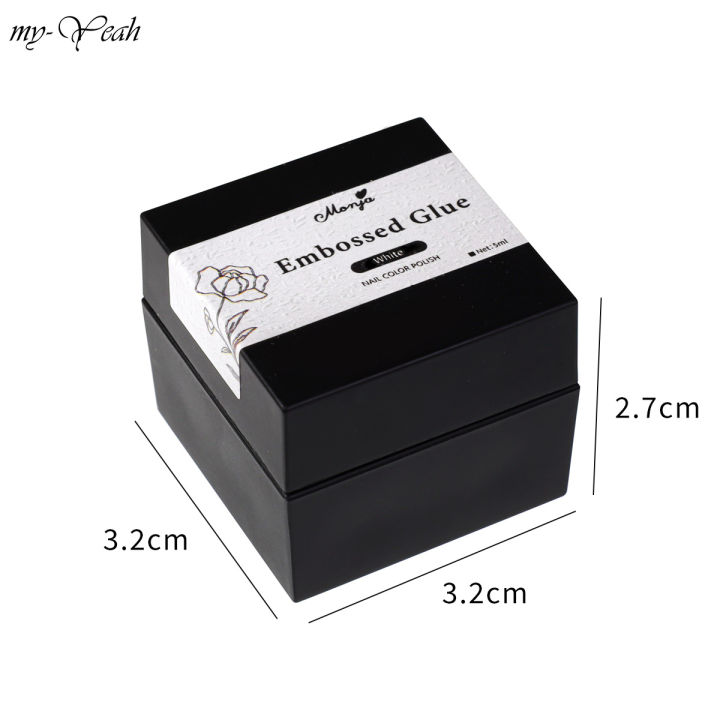Myyeah%205ml%203D%20Painted%20Embossed%20Gel%20No-wash%20Black%20White%20Nail%20Art%20Plaster%20Nail%20Gypsum%20Drawing%20Gel%20Nail%20UV%20Gel%20DIY%20Makeup%20Tool%20-%20Image%203