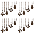 ZOROOM 16Pcs Ceiling Fan Pull Chain Set,Bulb and Fan Pattern Pull Chain Extension Fan Pull Chain Pendant 12 Inch (Red Bronze). 