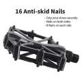 Bicycle Aluminum Alloy Pedals Flat-Platform For Cycling Mountain MTB BMX Bike Bicycle Bearing 9/16 Inch Left & Right Black Bicycle Accessories.