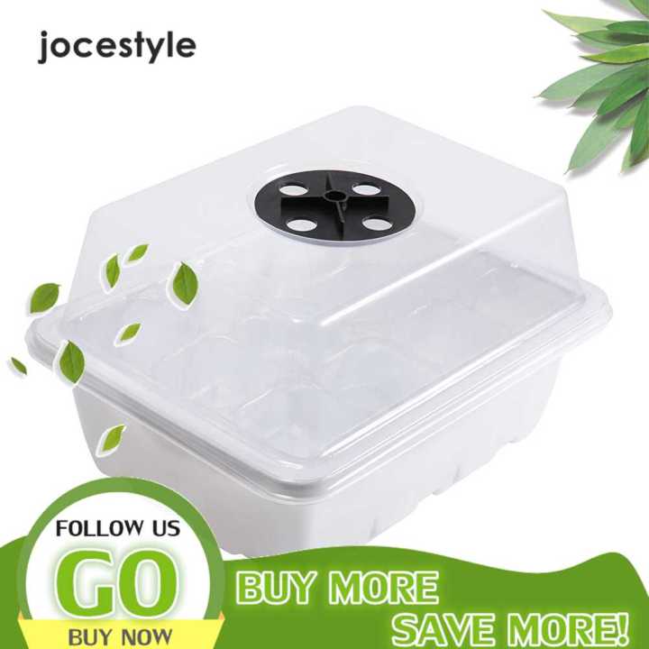 Plastic Seed Starter Tray Greenhouse Seeding Garden Seed Pot Grow Planter Box