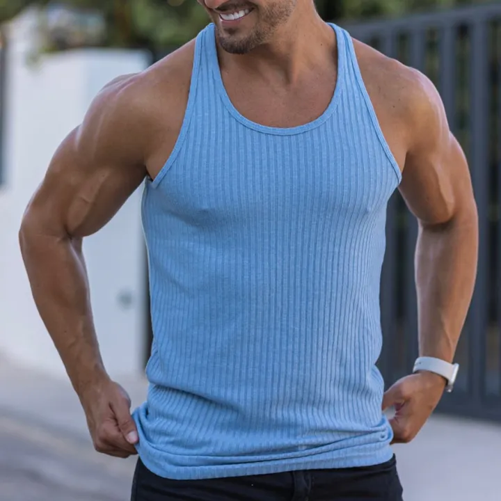 Rib%20Knitted%20Man%20Vests%20Summer%20Casual%20O-Neck%20Sleeveless%20Slim%20Stretch%20Sporty%20Tank%20Tops%20LXDZ-02%20-%20Image%204