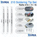Relife 210 Soldering Iron Tip Set 3-in-1 I K IS 80mm Replacement Tips.