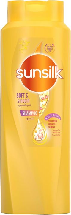 SUNSILK Shampoo, For Soft & Smooth Hair, Soft & Smooth, With Silk Protein, Argan Oil & Vitamin C, 700ml