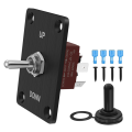 Rocker Toggle Switches Momentary Polarity Reverse Switch 6 Pin 3 Position (ON)-Off-(ON) with UP/Down Plate for RV Boat. 