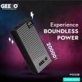Geeoo P 400 22.5W PD Super Fast  Power Bank with LCD  Power Display  (20000mAh)Power Bank-Black/White. 