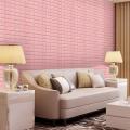 Self Adhesive 3D Wall Sticker - PE foam self-adhesive wallpaper background decoration removable and waterproof.