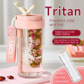 600 ML Sports Water Bottle Food Grade Tritan Material Water Cup Female Straw Cup Summer Portable Water Cup Handy Cup.