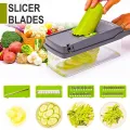 Veggie Slicer 16pcs, Slices Dices and Grates Food Easily with no hassle, Veggie Chopper Multifunctional Food Chopper 16-in-1 Kitchen Vegetable Cutter 1 Set,.