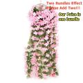 Artificial Violet Hanging Flowers Wall Hanging Vines Silk False Flower Window Hang Basket Decoration Home Garden Decor.
