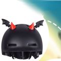 Sengong FASUSE 1pcs Motorcycle Helmet Short Devil Horns Helmet Decoration Electric Car Styling Stickers Helmet Accessories.