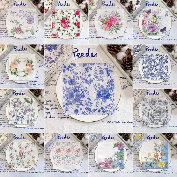 5Pcs%20Mix%20Random%20Flower%20Butterfly%20Decoupage%20Paper%20Napkins%20Floral%20Serviette%20Paper%20Tissues%20for%20Wedding%20Xmas%20Party%20Decor%20-%20Image%204