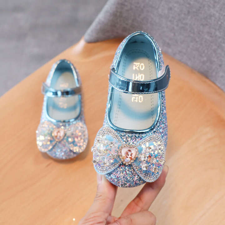 2024%20Spring%20New%20Fashion%20Water%20Brick%20Cartoon%20Princess%20Korean%20Edition%20Little%20Girl%20Sequin%20Leather%20Soft%20Sole%20Baby%20Shoes%20-%20Image%204