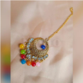 Multicolor Stone Metal Tikli.