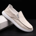 FASHION 2024 Black Blue Grey And Cream Color Casual Canvas Sneakers Shoes For Men New Trendy And Lightweight Casual Loafer Shoes For Man. 