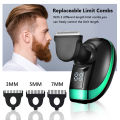 5 In 1 4D Men's Rechargeable Bald Head Electric Shaver 5 Floating Heads Beard Nose Ear Hair Trimmer Razor Clipper Facial Brush. 