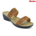 Light & Easy Brown Pu Synthetic Comfit Orchid Dual Strap Sandal For Women - Shoe For Women. 